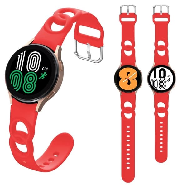 Urrem i silikone til Samsung Galaxy Watch 4 - Rød Red