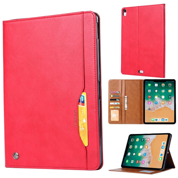 iPad Pro 11" (2018) pung stander læder flip etui - Rød Red