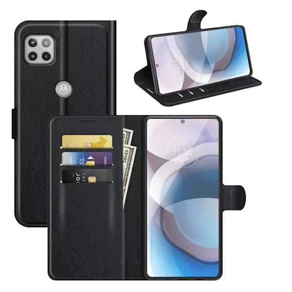 Classic Motorola One 5G Ace Flip etui - Sort Black