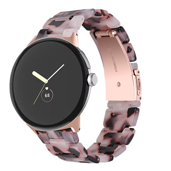 Google Pixel Watch light resin style watch strap - Pink / Black Pink