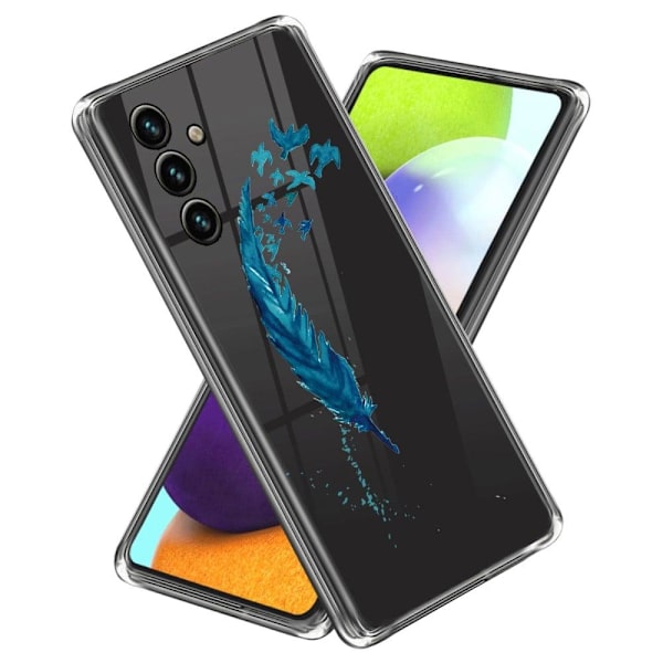 Deco Samsung Galaxy A34 5G skal - Fjäder Blå