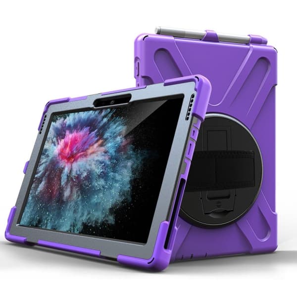Microsoft Surface Go 10 X-Shape swivel combo suojakotelo  - Violetti Purple
