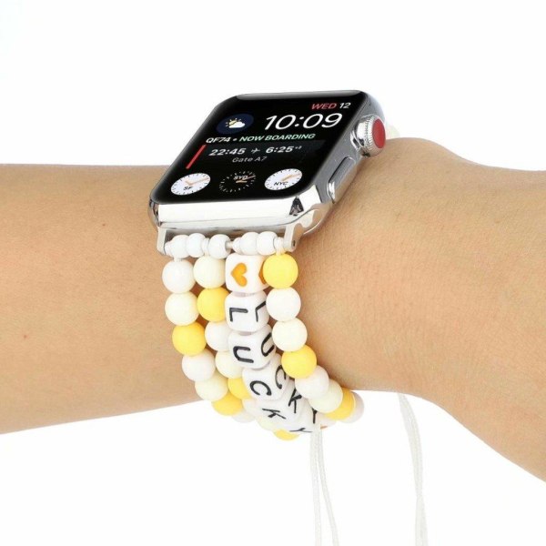 Apple Watch Series 6 / 5 44mm lucky beads klockarmband - gul Gul