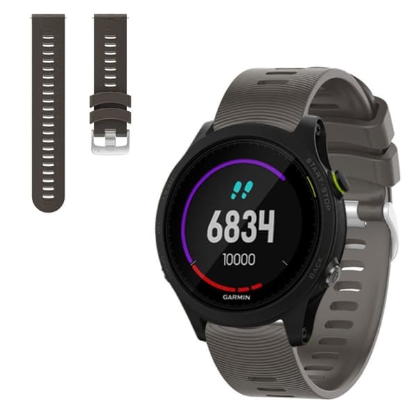 Garmin Forerunner 245 enkelt silikonarmbånd - Grå Silver grey