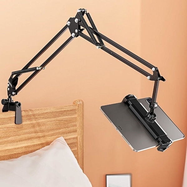 Universal lazy stand for phone and tablet - Black Svart