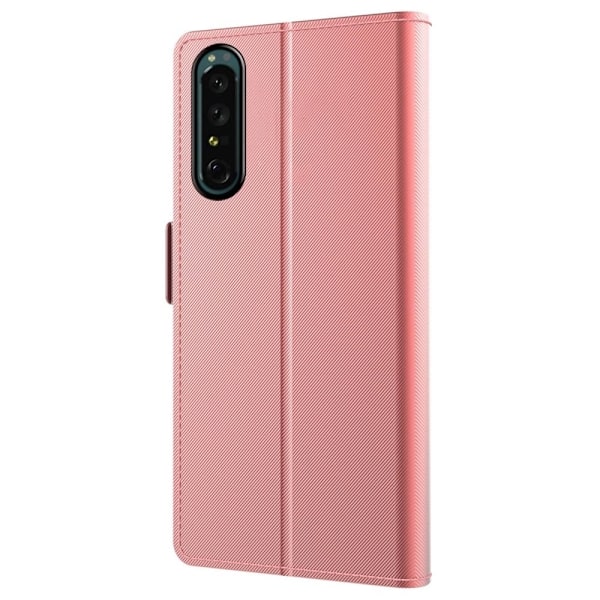 Phone Suojakotelo With Make-up Mirror And Slick Design For Sony Xperia 5 III - Ruusukulta Pink