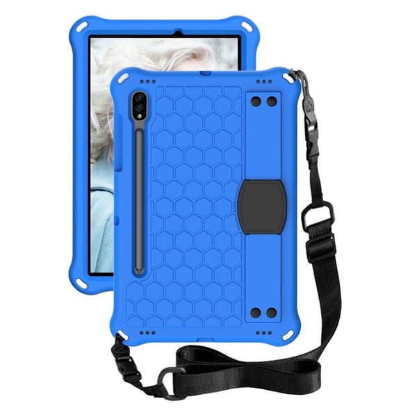 Honeycom Mønster Eva Combo Etui til Samsung Galaxy Tab S7 - Blå / Svart Blue