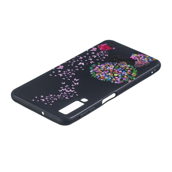 Butterfly läder Samsung Galaxy A7 (2018) fodral - Flerfärgad multifärg