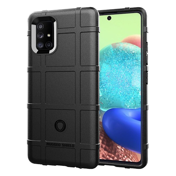 Rugged Shield kuoret - Samsung Galaxy A71 5G - Musta Black