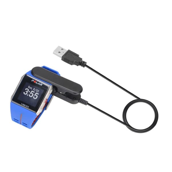 Polar V800 kestävä USB latausklipsi johdolla - Musta Black