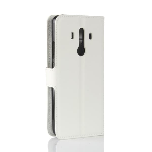 Huawei Mate 10 Pro Etui laget av kunstlær og silikon - Hvitt White