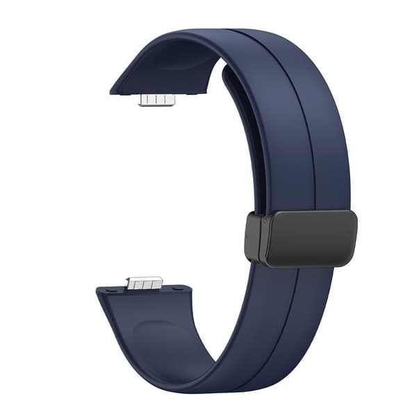 Huawei Watch Fit 3 Silikonerem Magnetisk foldespænde Urrem - Blå Blue