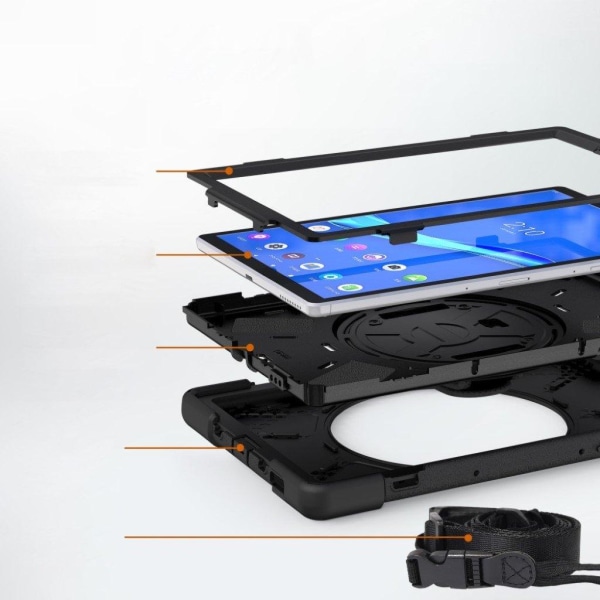 Lenovo Tab M10 FHD Plus hybrid silicone case - Black Black