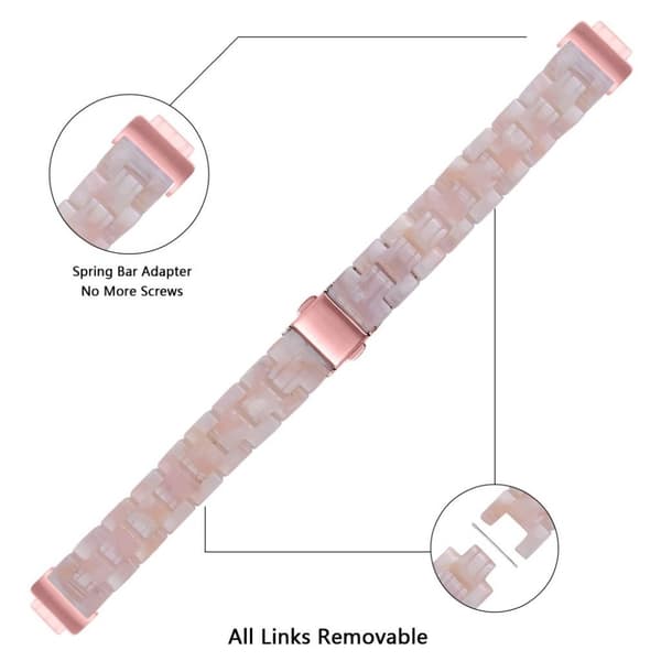 Fitbit Inspire 2 resin pattern watch band - Pink Mix Rosa