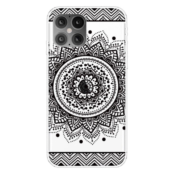 Deco iPhone 12 Mini case - Flower Pattern Black