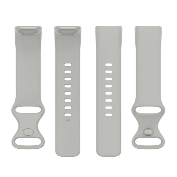 Fitbit Charge 5 yksinkertainen TPU-kellohihna - Harmaa / Koko: L Silver grey