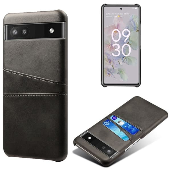 Dual Card Google Pixel 6a kotelot - Musta Black