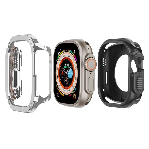Apple Watch Series 8 (41mm) beskyttelsesramme - Sølv / Grå Silver grey