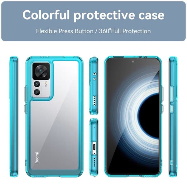 Xiaomi 12T Pro smart akryldeksel - Gjennomsiktig Blå Blue