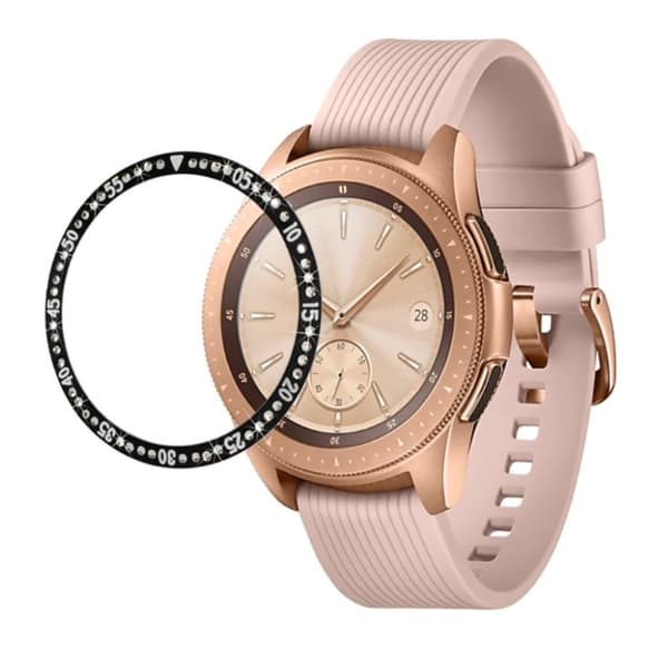 Samsung Galaxy Watch (42mm) Krystall Rustfritt Stål Bezel - Svart Black