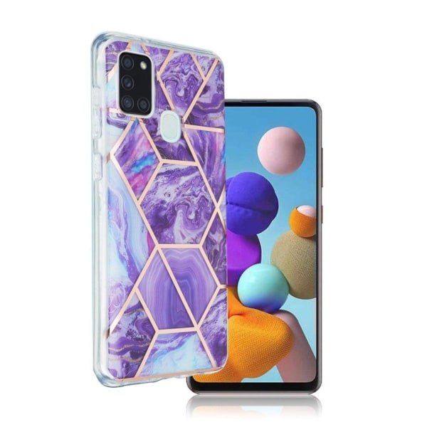 marmor Samsung Galaxy A21s etui - lilla Purple