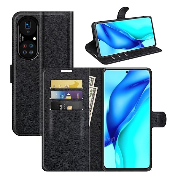 Classic Huawei P50 Pro Flip etui - Sort Black