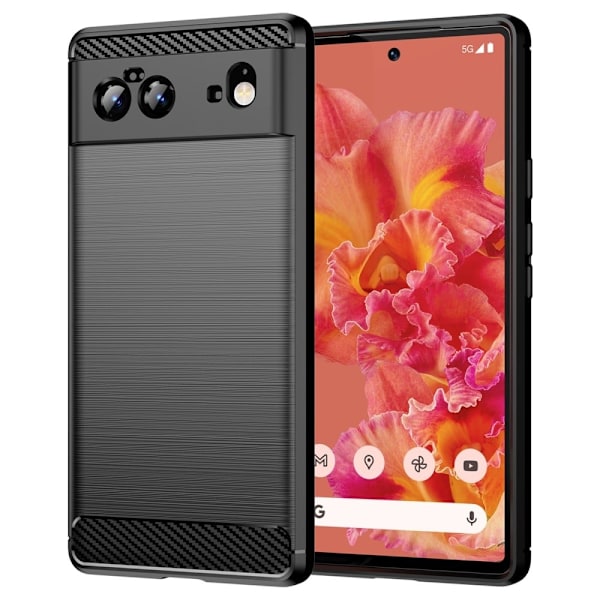 Carbon Flex Etui Google Pixel 6 - Sort Black