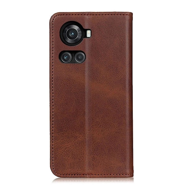 Äkta läder OnePlus 10R / OnePlus Ace fodral - Brun Brun