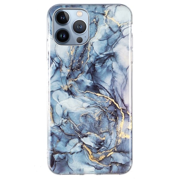Marble design iPhone 14 Pro cover - Grå Silver grey