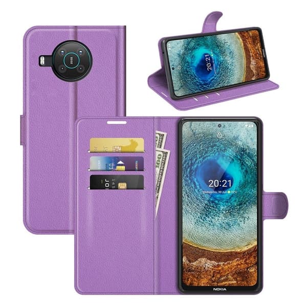 Classic Nokia X10 / Nokia X20 flip kuoret - Violetti Purple