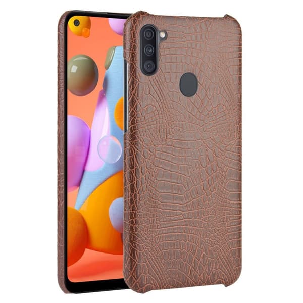 Croco cover - Samsung Galaxy A11 - Brun Brown