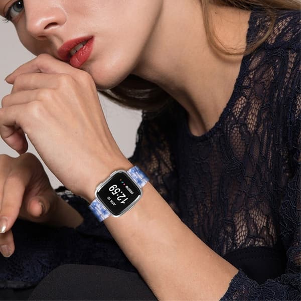 Fitbit Versa 2 / Versa Lite viileä hartsikellon hihna - Tummansininen Blue