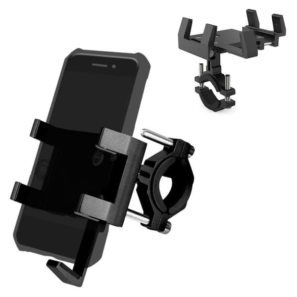 Unik cykeltelefonholder i aluminium med aromaterapi-pind - Sort Black