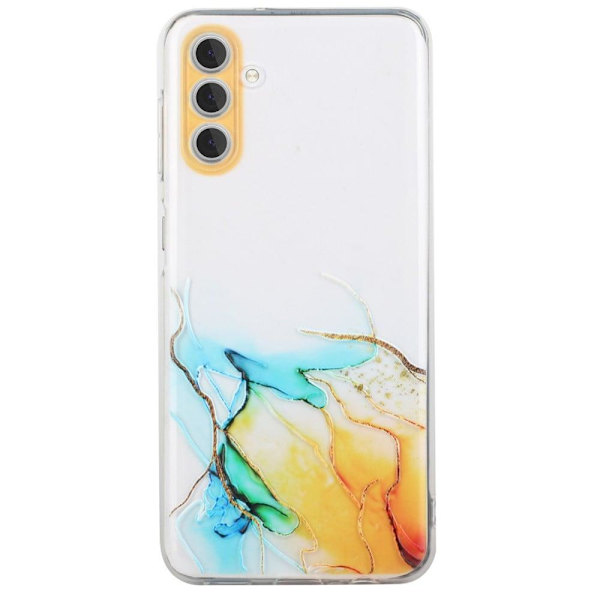 Marmormotiv Samsung Galaxy A34 5G skal - Gul Gul