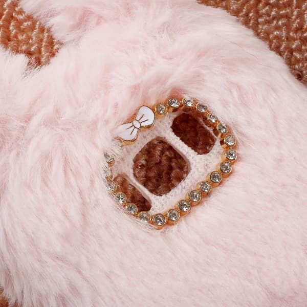 Furry Bunny Form Rhinestone Etui For Samsung Galaxy S8 - Rosa Pink