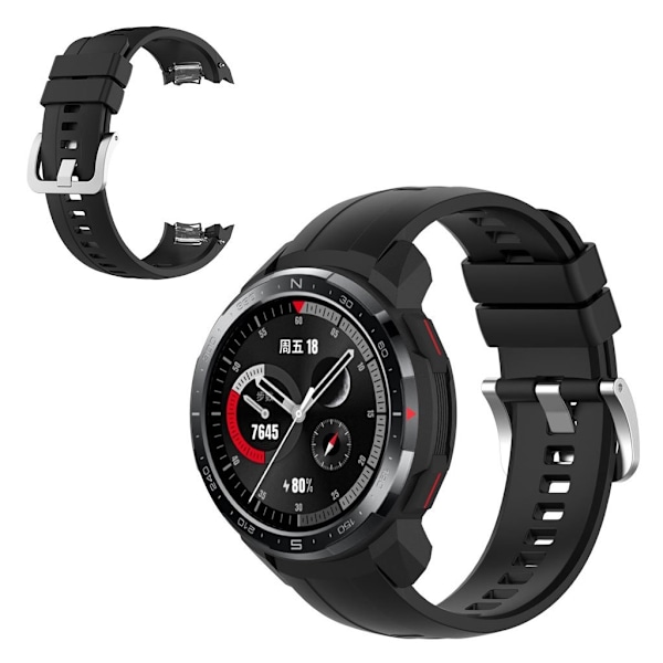 Honor Watch GS Pro silikoneurrem - Sort Black