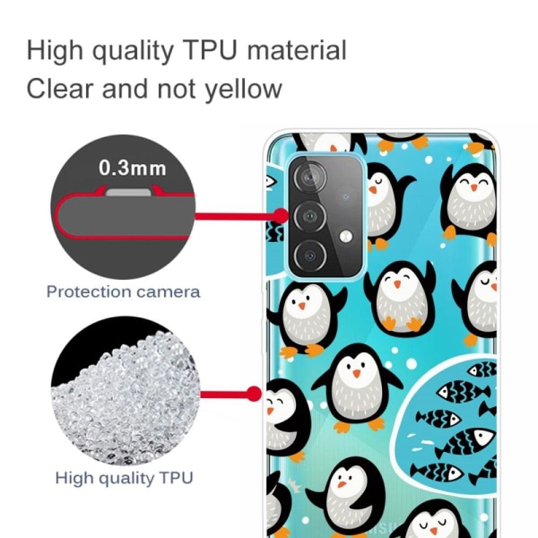 Deco Samsung Galaxy A73 Suojakotelo - Penguins Multicolor