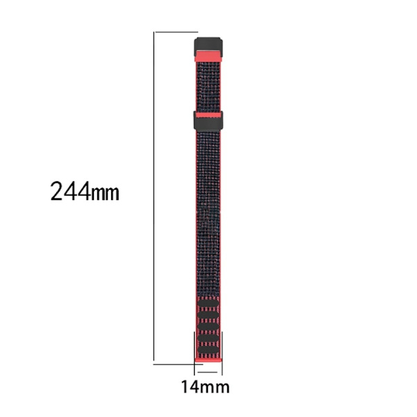 14 mm Fitbit Luxe nylon loop-urrem - Sand Pink Pink