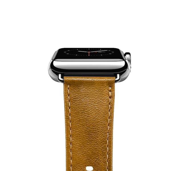 iCarer Classic Apple Watch Series 5 40mm ægte læder urrem - Brun Brown