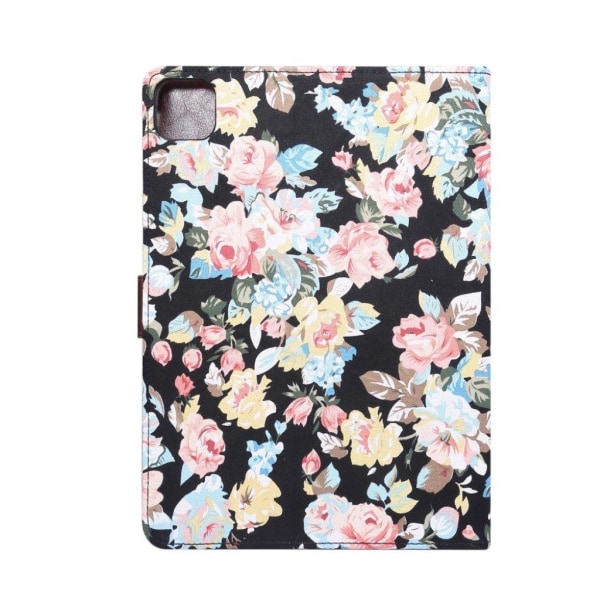 iPad Air (2020) flower cloth leather flip case - Black Black
