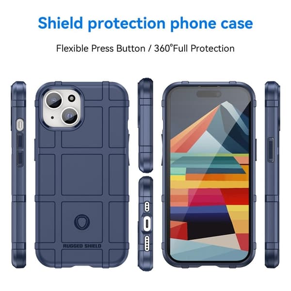 Rugged Shield Suojakotelo iPhone 15 - Sininen Blue