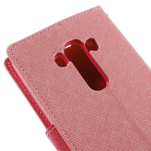 Mercury LG G4s Läderfodral med Plånbok - Rosa Rosa
