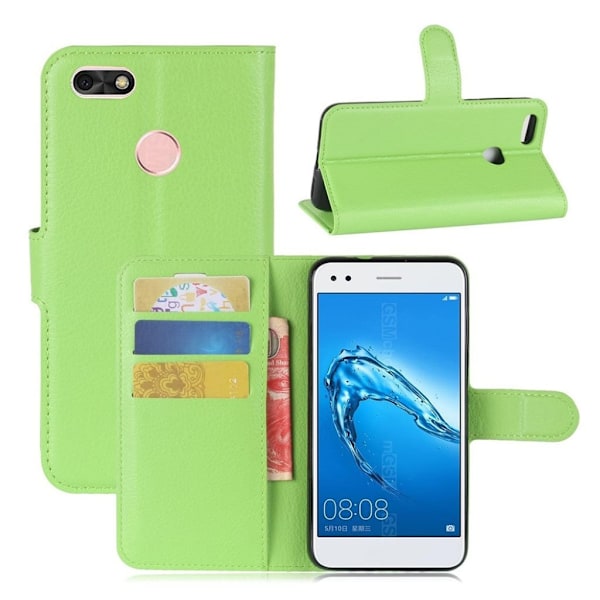 Huawei P9 Lite Mini Etui med Litchi tekstur - Grøn Green