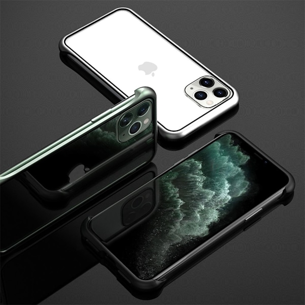 R-JUST RJC-23 Alu/Glas etui - iPhone 11 Pro Max - Sølv Silver grey