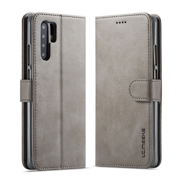 LC.Imeeke läder Huawei P30 Pro fodral - Silver/Grå Silvergrå