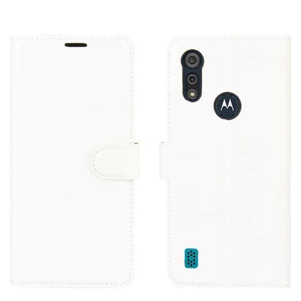 Classic Motorola Moto E6s (2020) flip etui - Hvit White