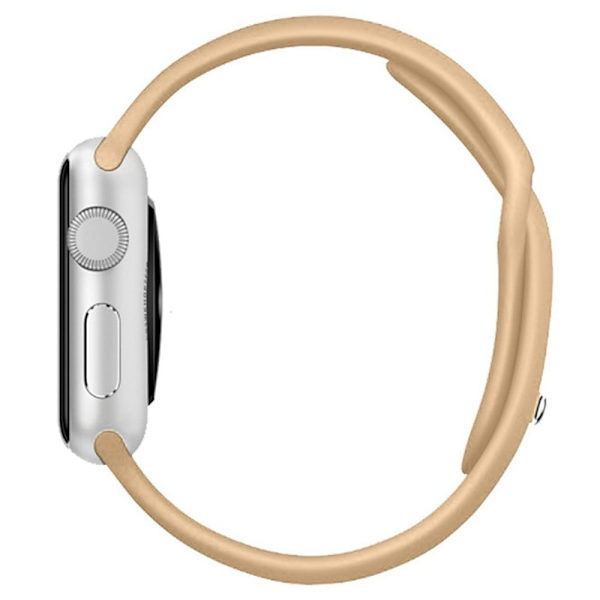 Apple Watch Series 8 (41mm) silikonerem (Forlæng størrelsen) - Valnød Farve White