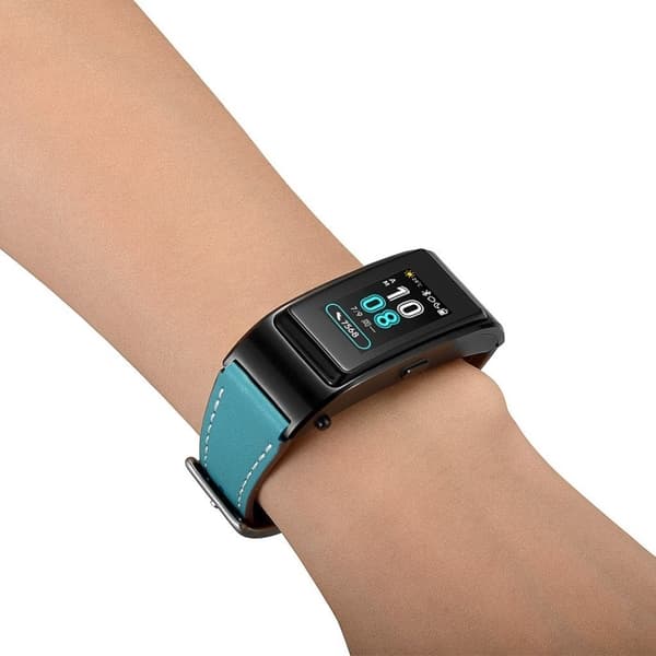Huawei TalkBand B5 / B3 / B2 Active cool ægte læder Urrem - Blå Blue