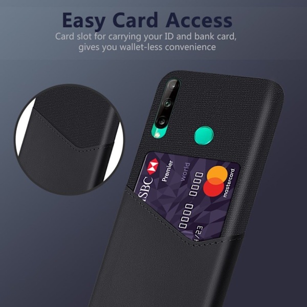 Bofink Huawei P40 Lite E Card Cover - Sort Black