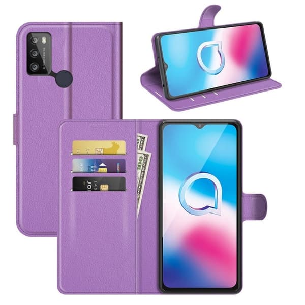 Classic Alcatel 3L (2021) / 1S (2021) Flip etui - Lilla Purple